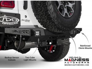 Jeep Wrangler JL Rear Bumper w/ Backup Sensors - Stealth Fighter